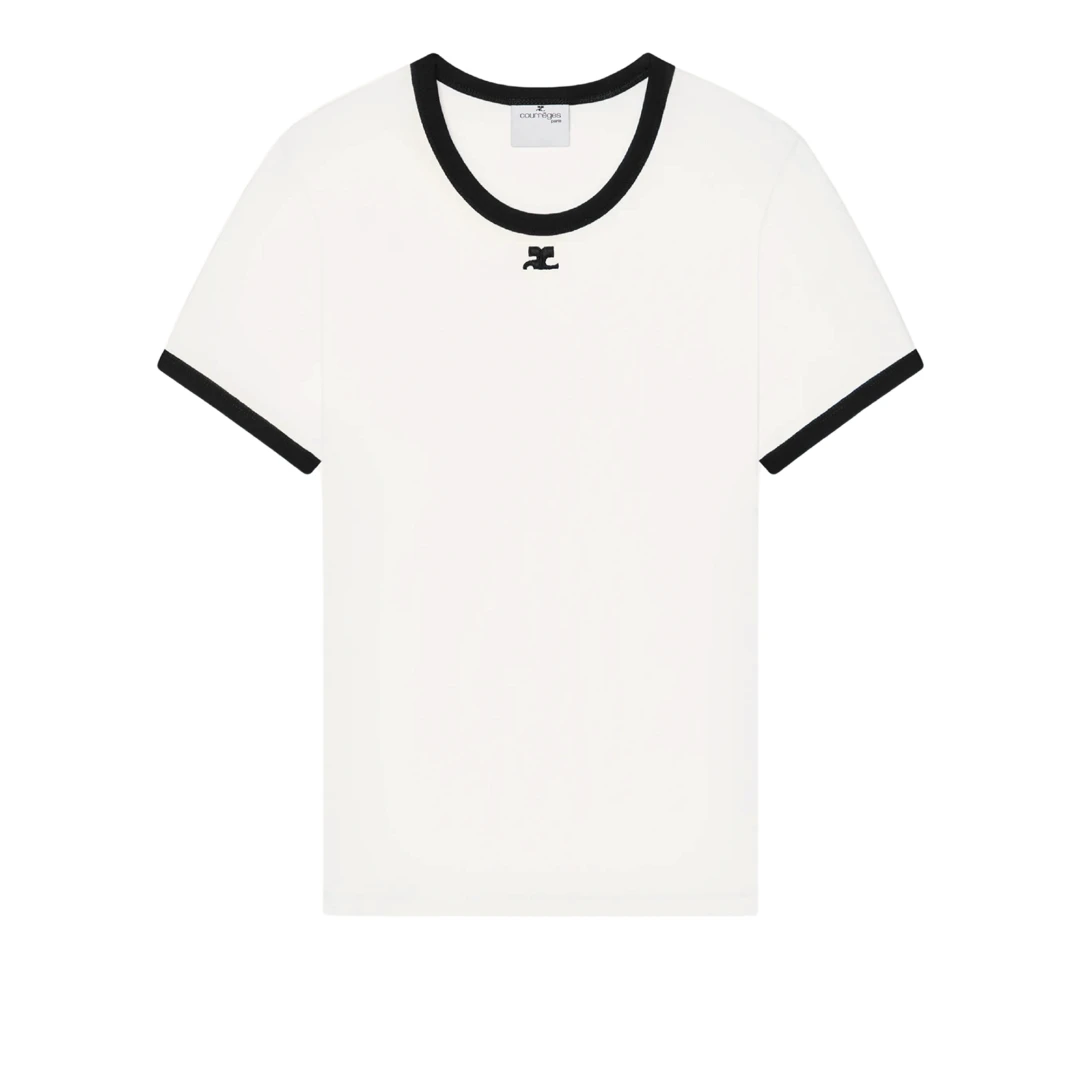COURREGES Signature Contrast Tshirt
