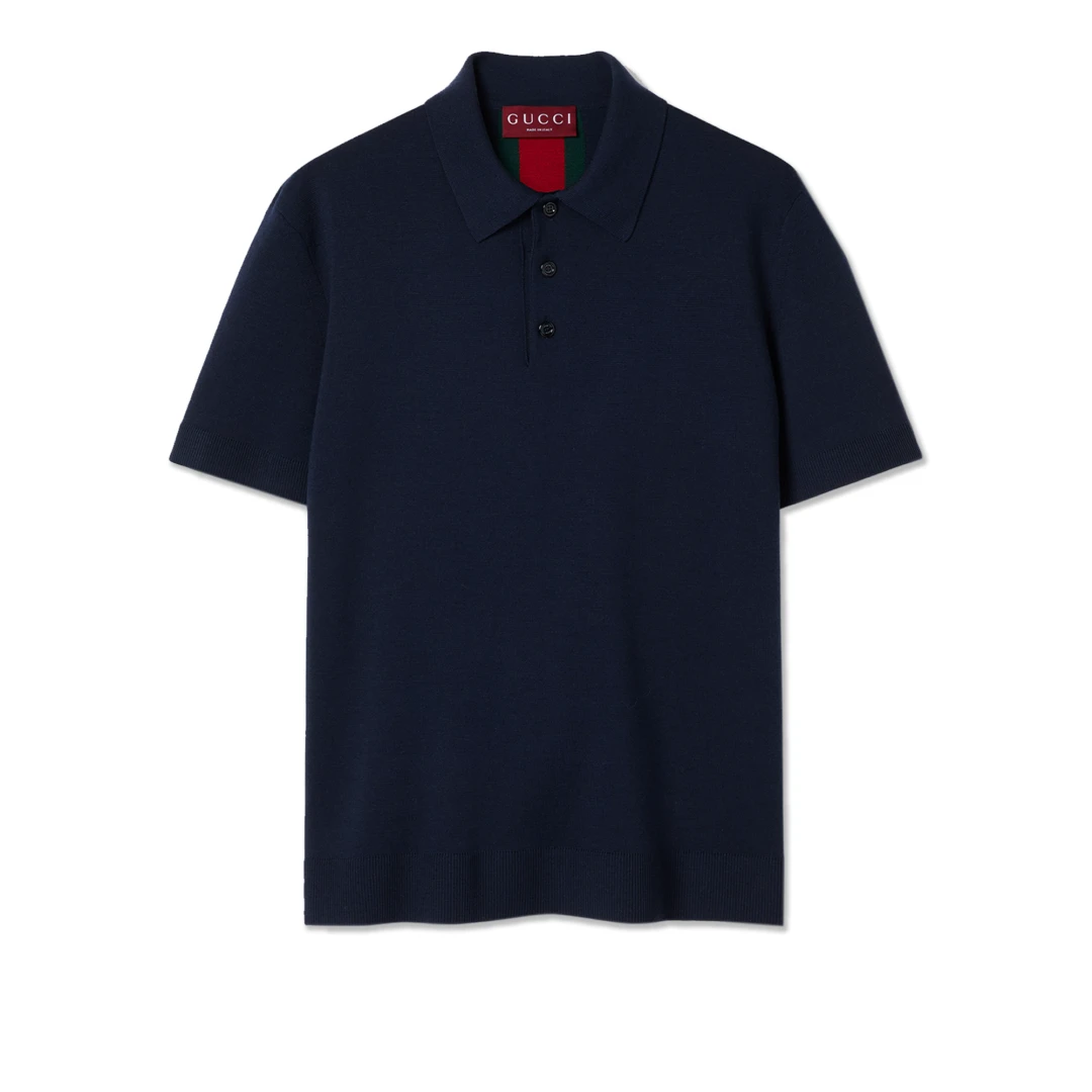 GUCCI Web Logo At The Back Polo Shirt