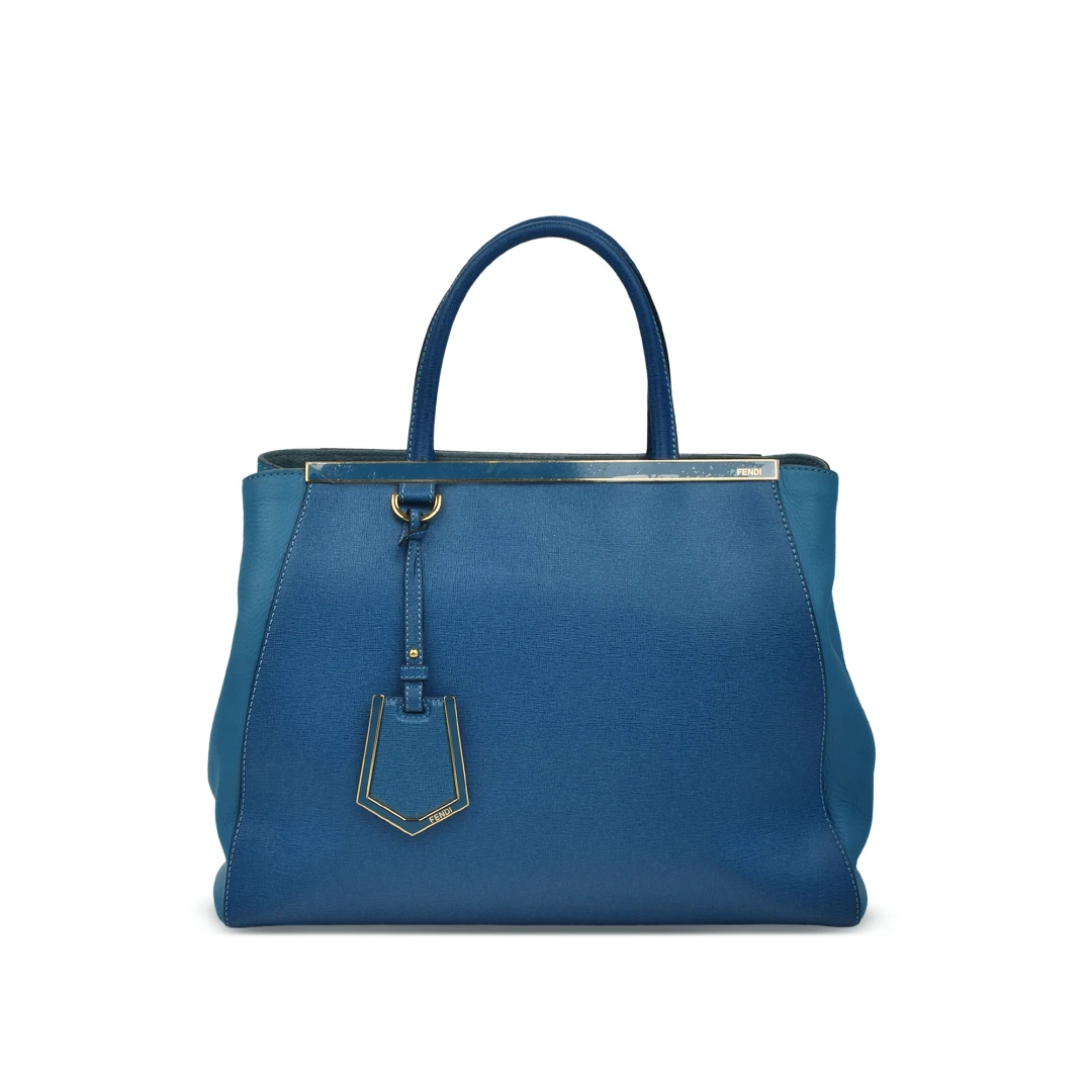 FENDI Elite shopper 2jours teal bag
