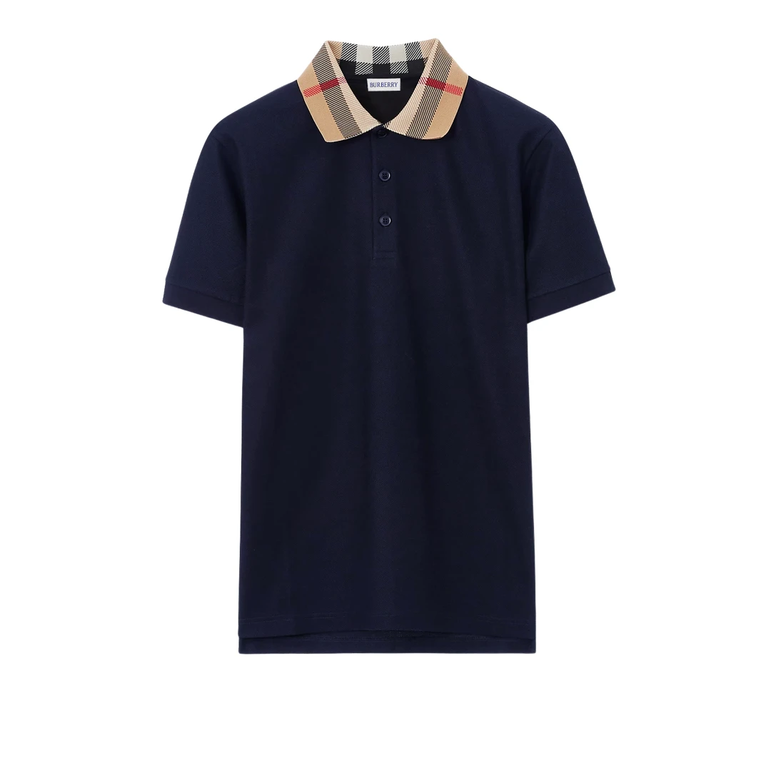 BURBERRY Cody Check Collar Polo Shirt