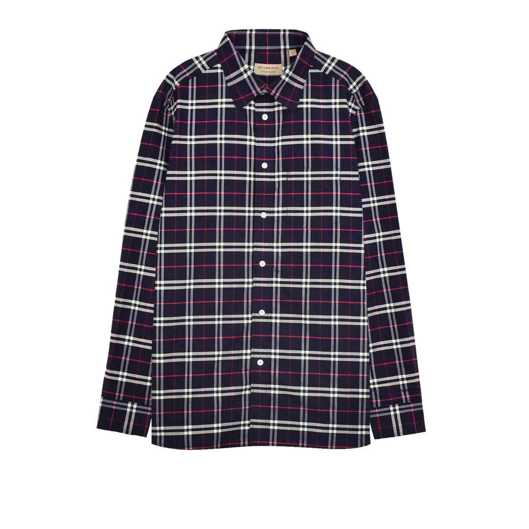 BURBERRY George Check Long Sleeve Shirt