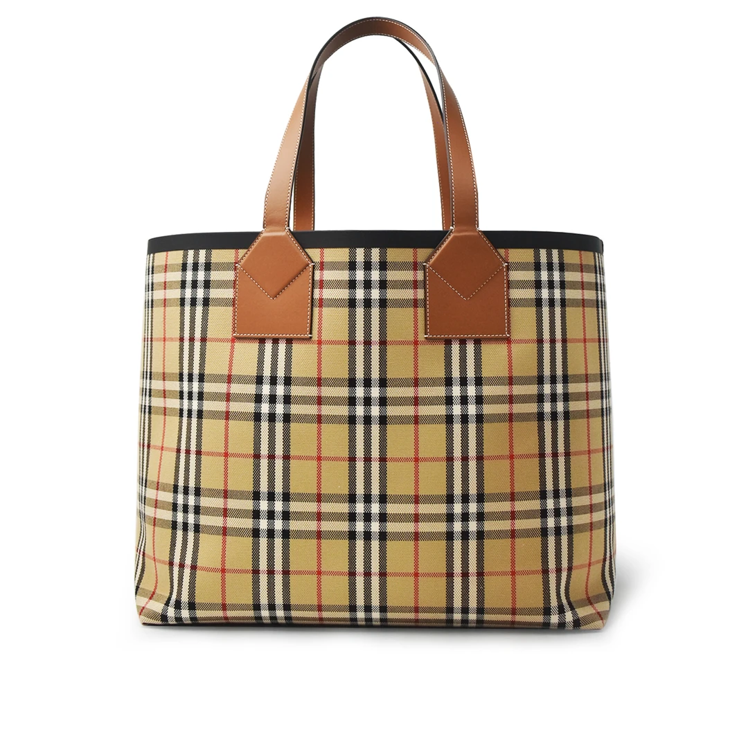 BURBERRY Vintage Check Large London Tote Bag