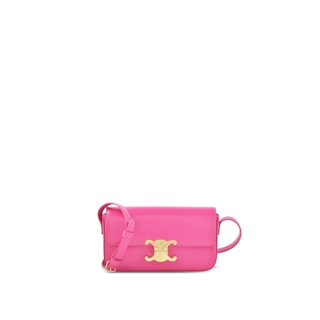 CELINE Triomphe Shoulder Bag Calfskin