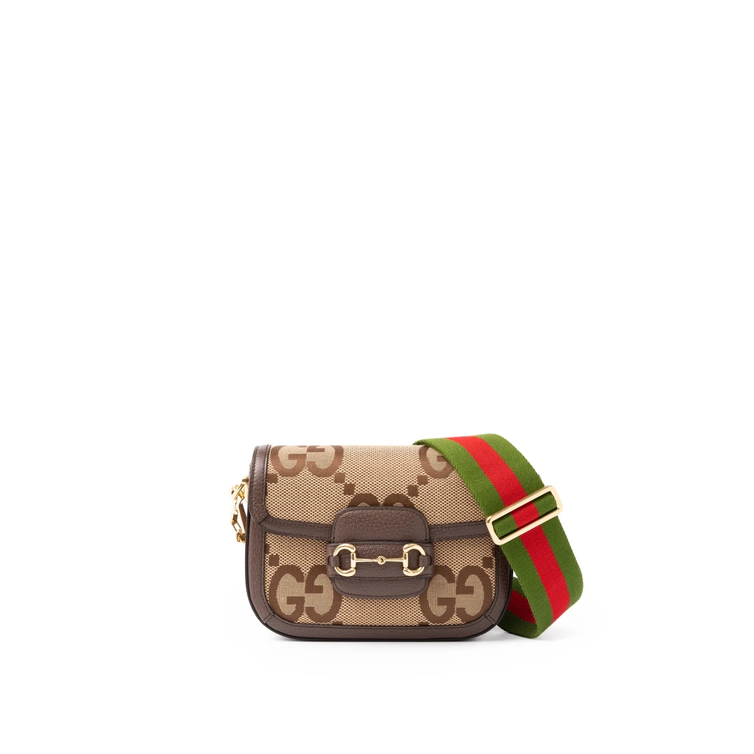 GUCCI Jumbo GG Horsebit 1955 Mini Shoulder Bag