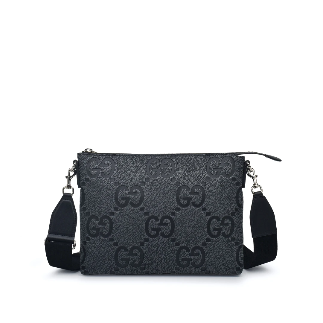 GUCCI Jumbo GG Medium Messenger Bag Leather