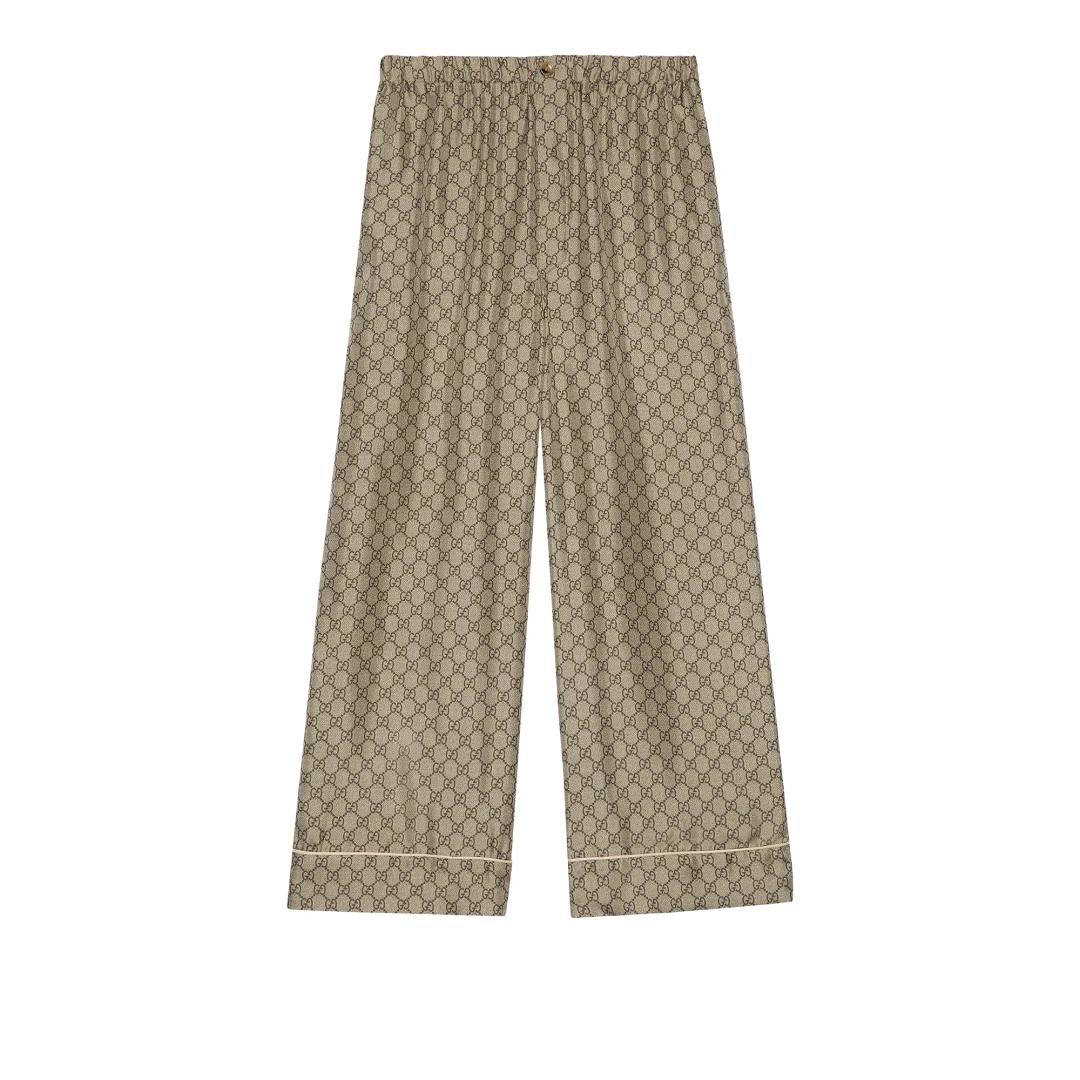 GUCCI GG Supreme Silk Pants