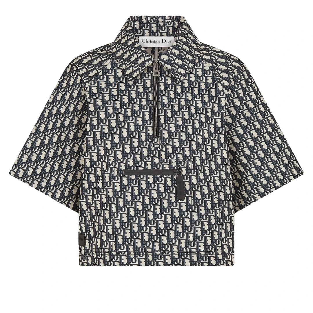 CHRISTIAN DIOR Oblique Short Sleeve Top