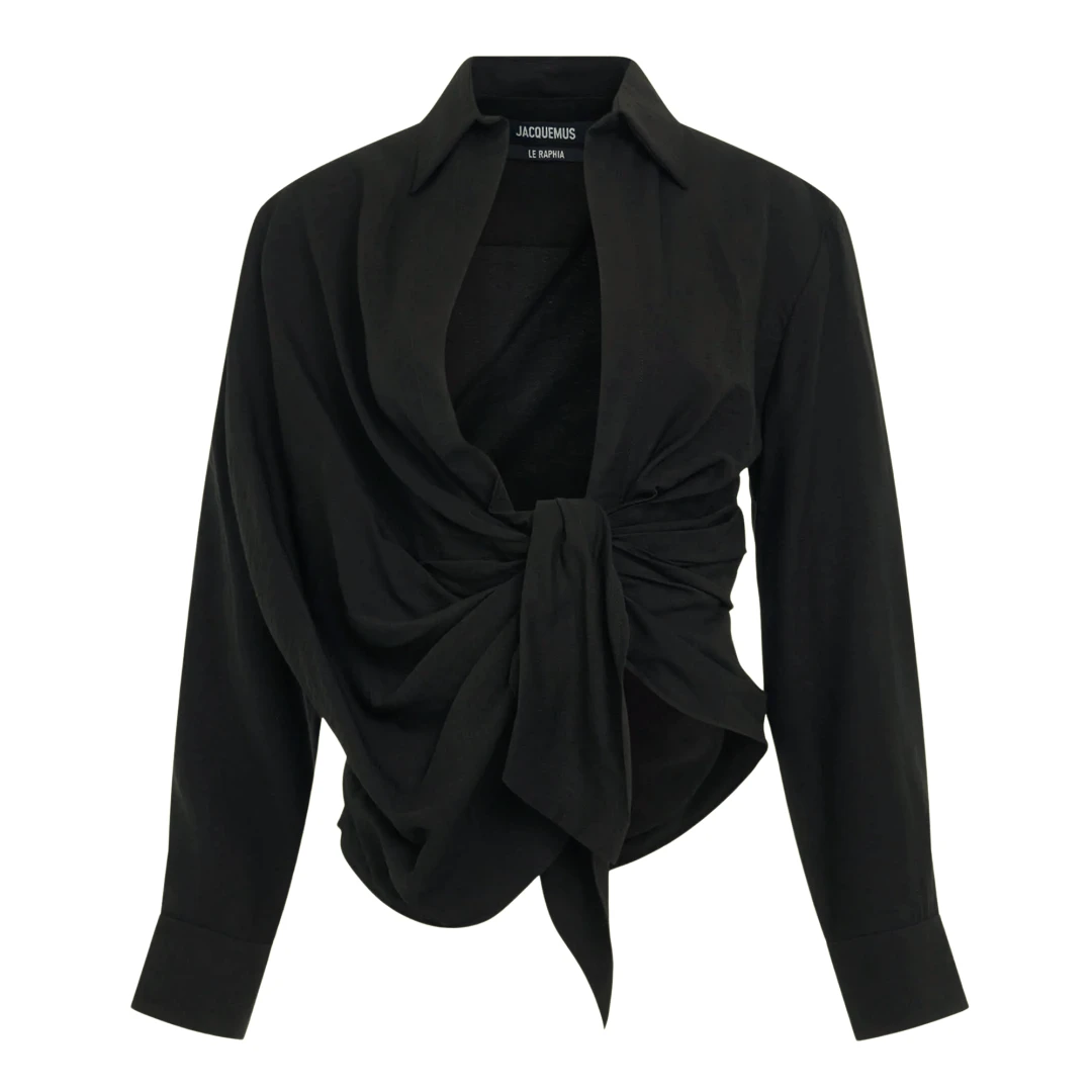 JACQUEMUS La Chemise Bahia Knot Shirt