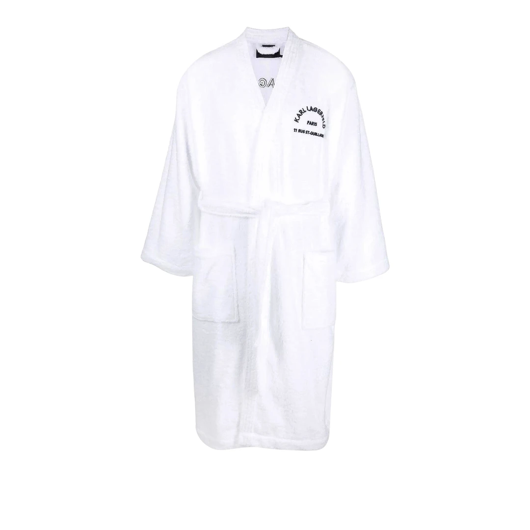KARL LAGERFELD Logo Address Bathrobe