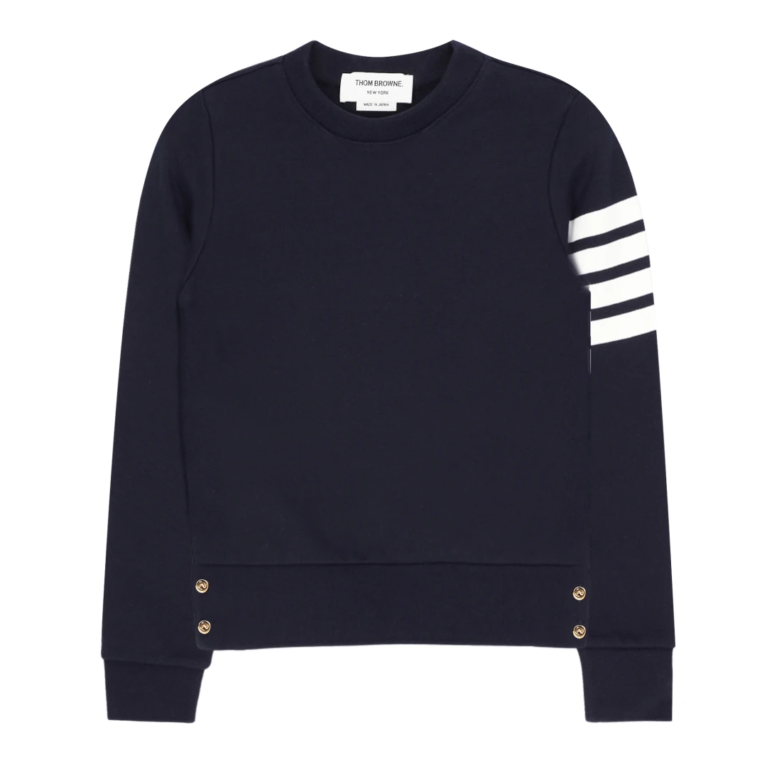 THOM BROWNE Classic Loopback 4-Bar Sweater