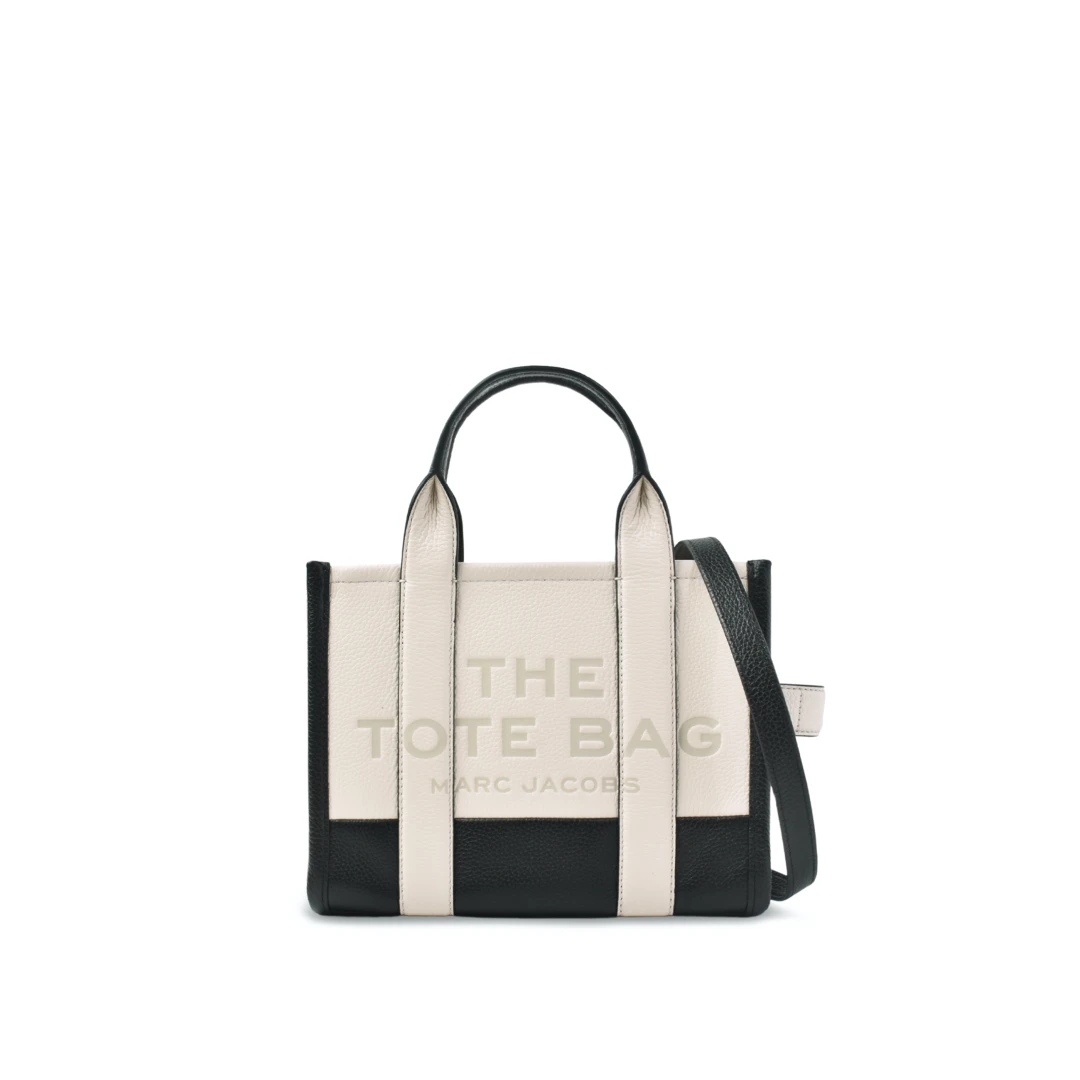 MARC JACOBS The Colorblock Small Traveler Tote Bag Leather