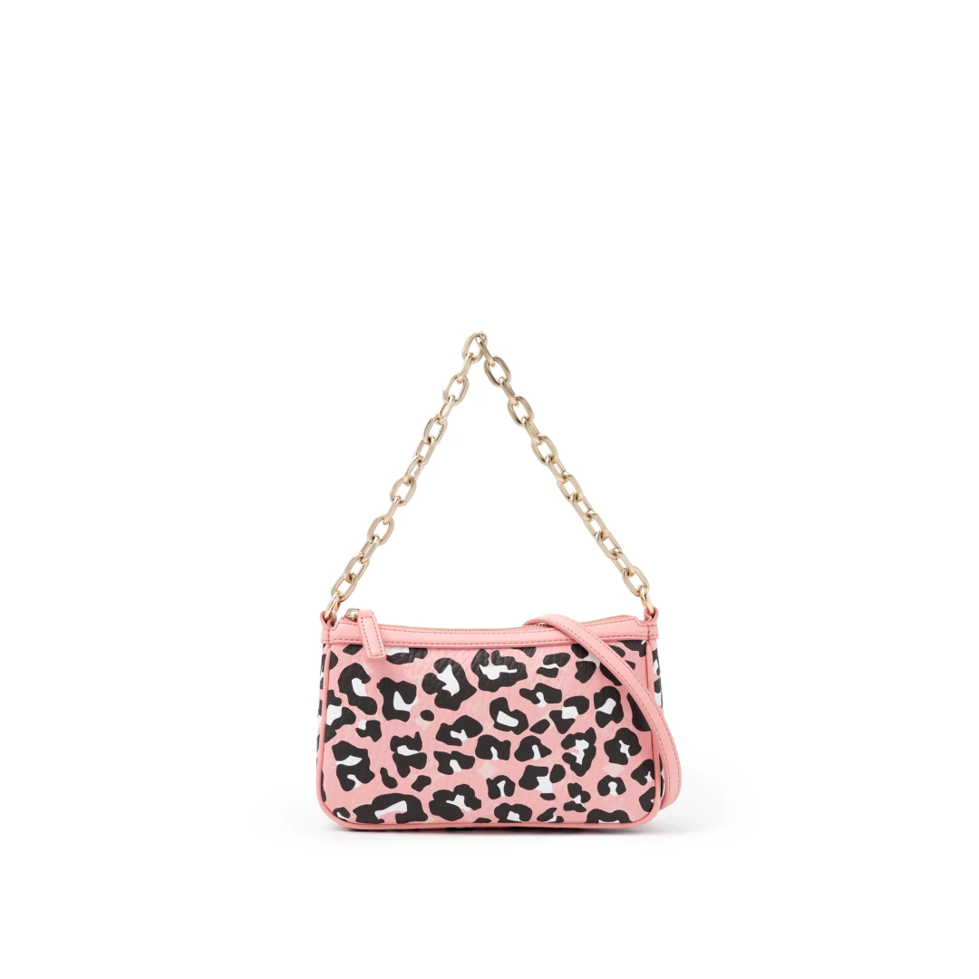 MCM Mini Aren Shoulder Bag Leopard Jacquard 