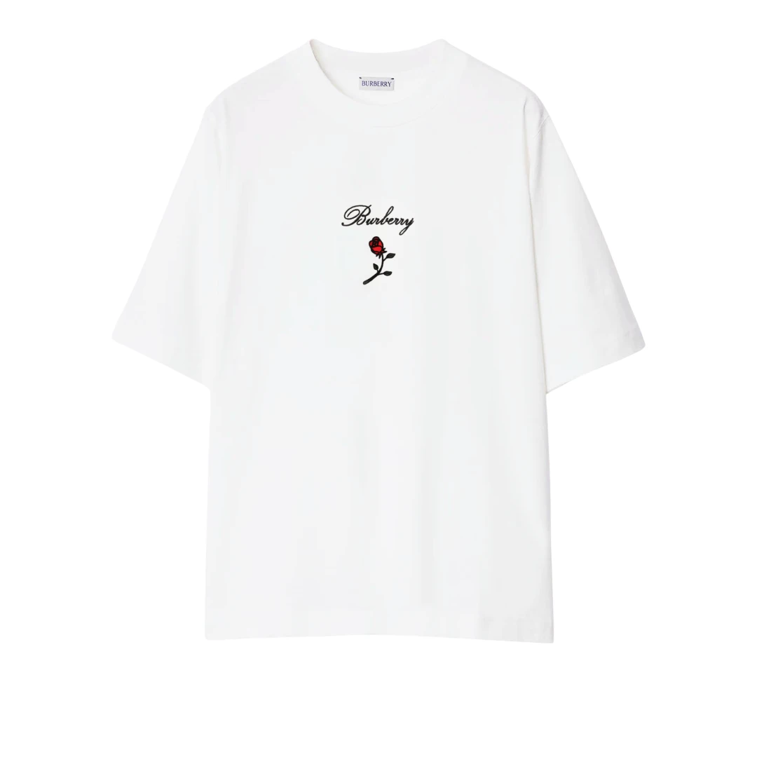 BURBERRY Rose Embroidered Oversized Tshirt
