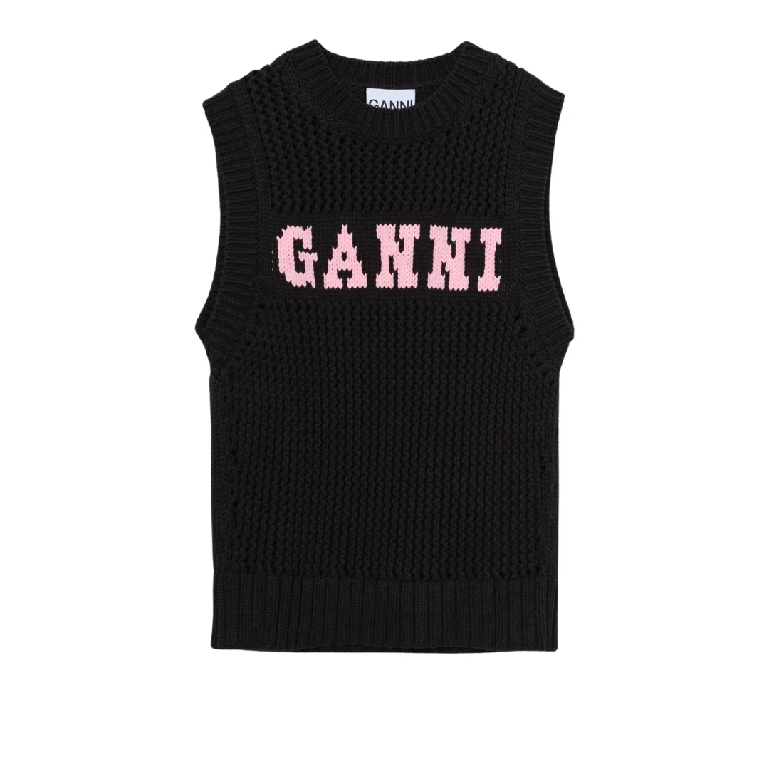 GANNI Logo Print Vest