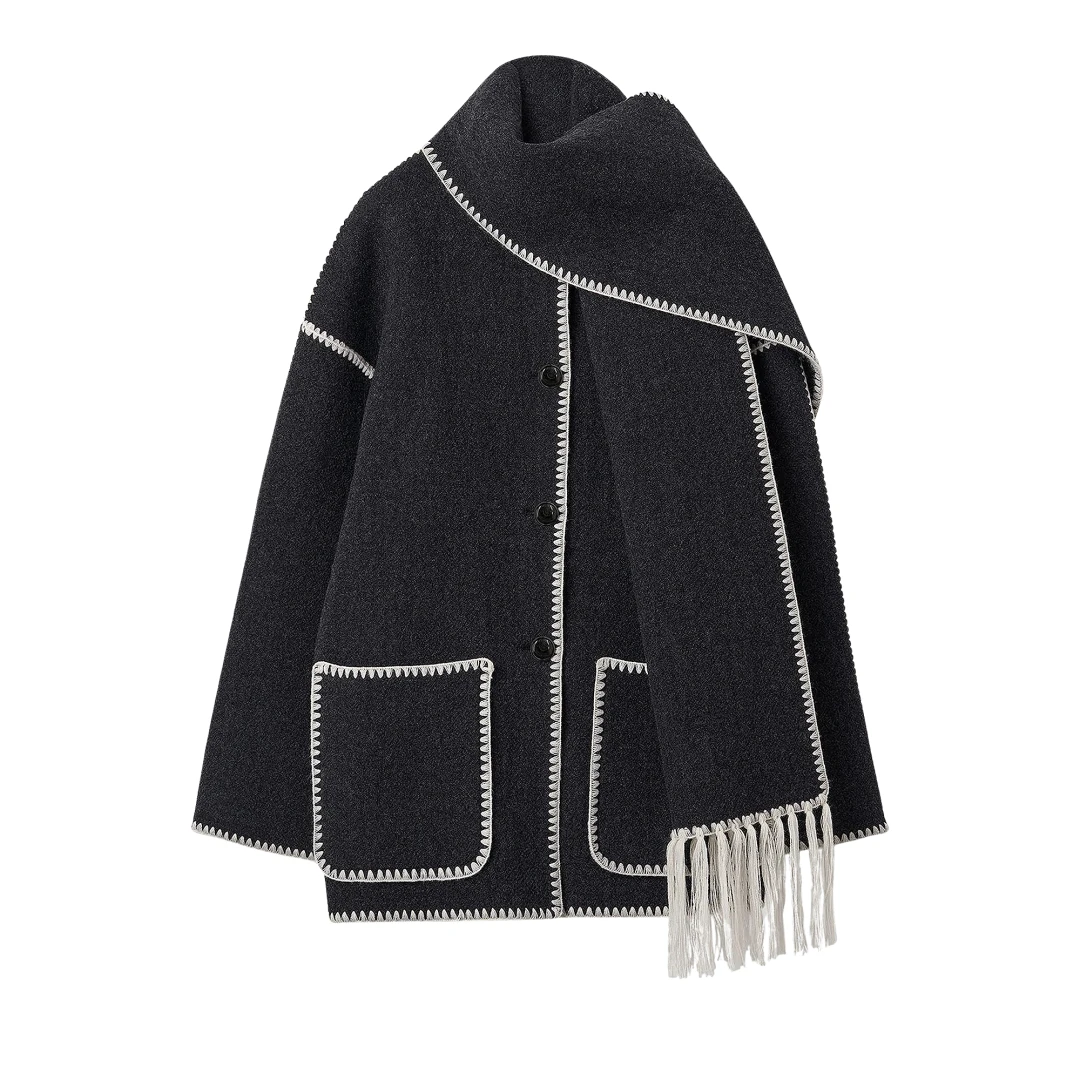 TOTEME Embroidered Scarf Jacket