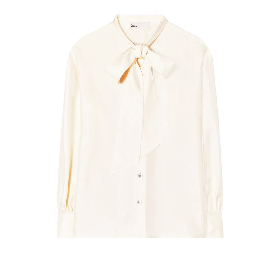 TORY BURCH Silk Bow Blouse