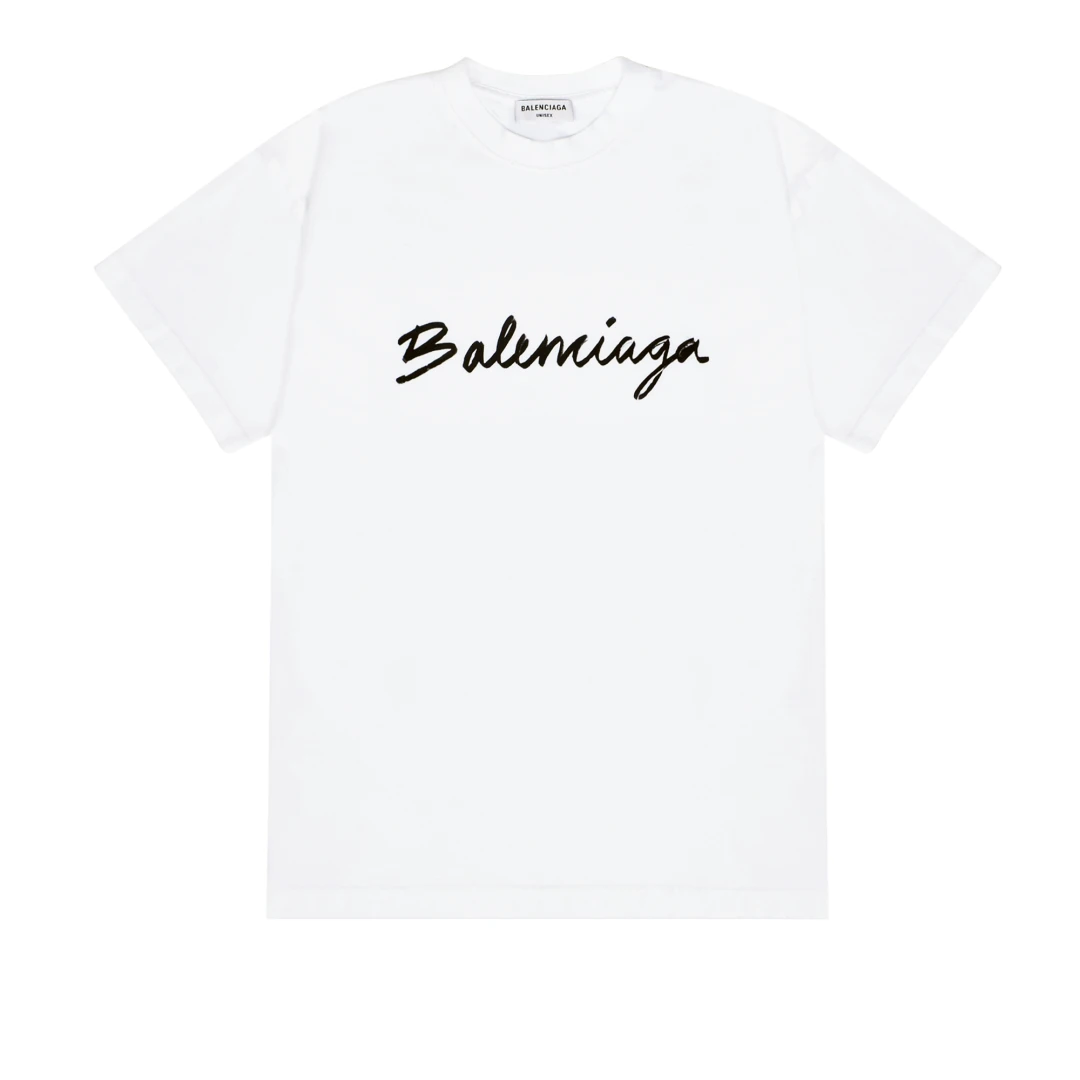 BALENCIAGA Brush Print Vintage Jersey Medium Fit Tshirt