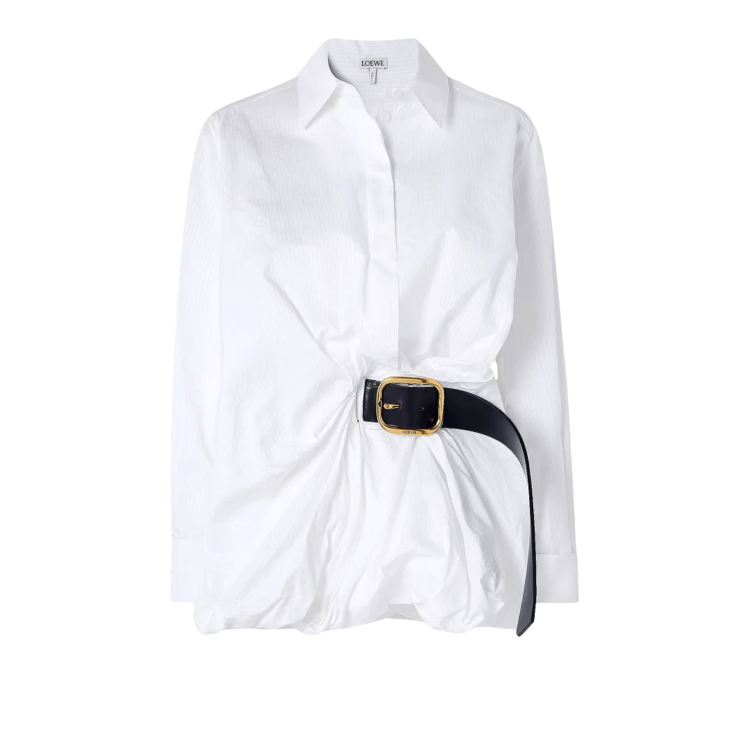 LOEWE Belted Long Sleeve Shirt Cotton
