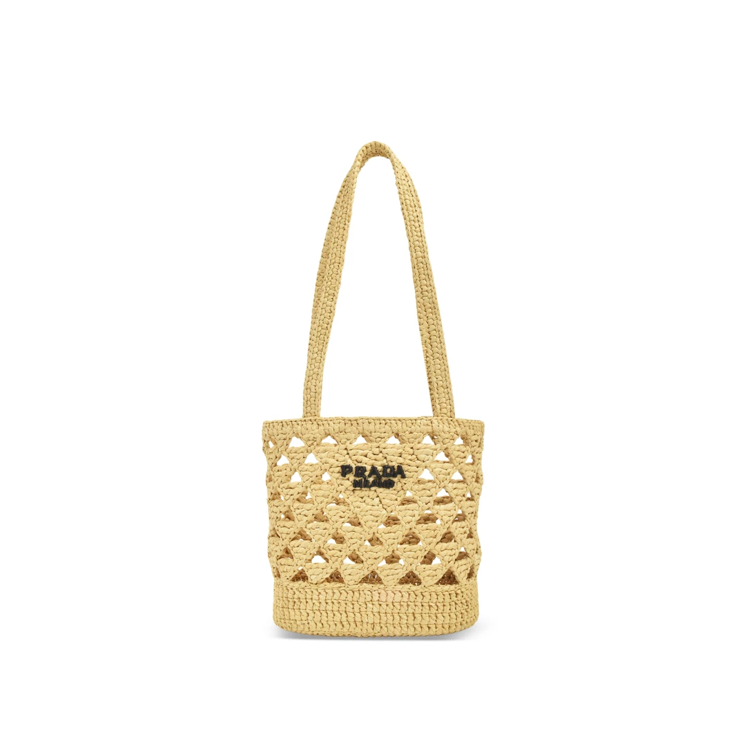 PRADA Mini Crochet Tote Bag
