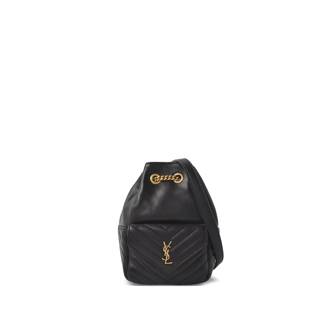 SAINT LAURENT Joe Quilted Mini Bucket Bag