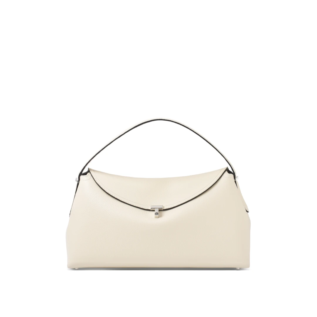 TOTEME T-Lock Top Handle Bag Pebble Grain Leather