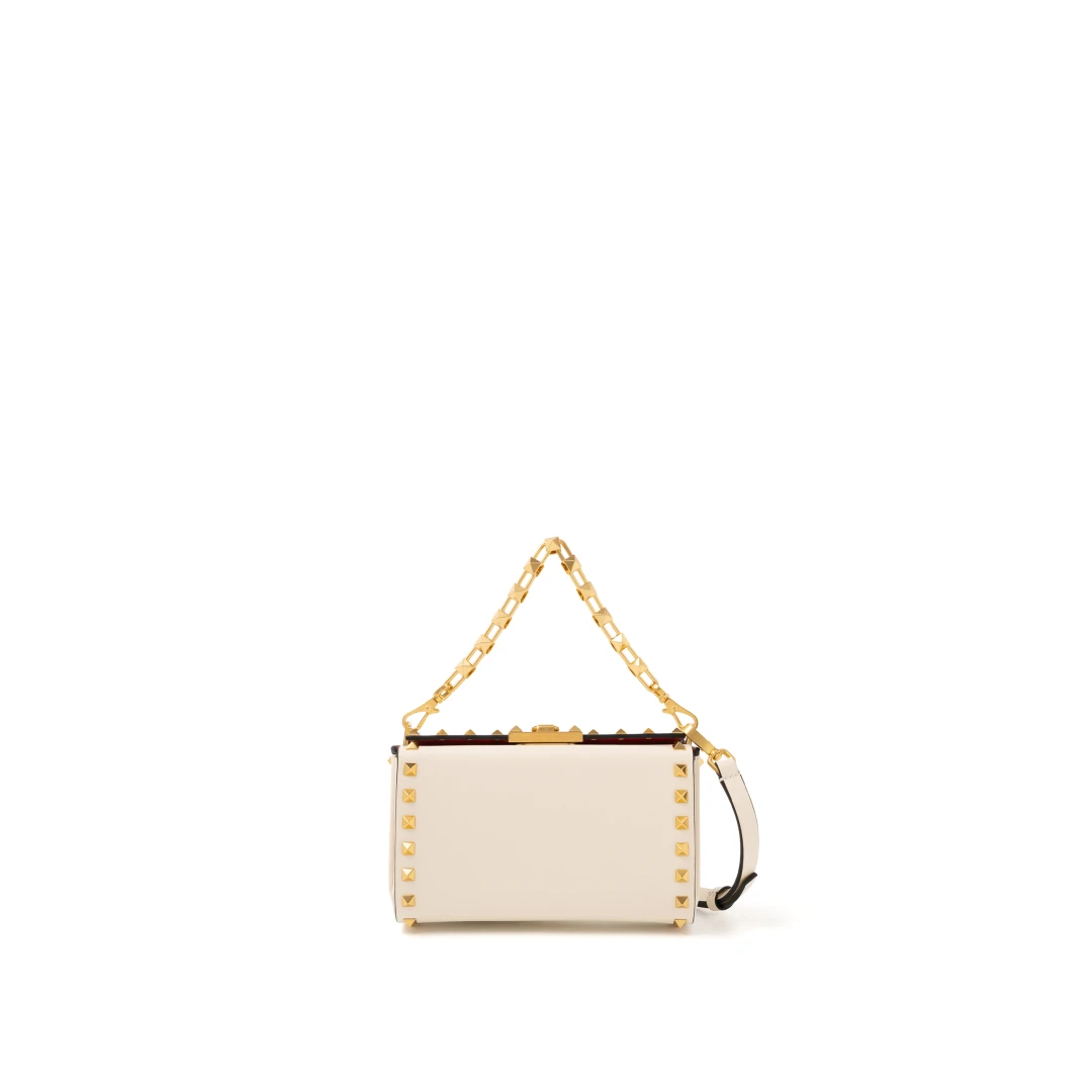 VALENTINO Rockstud Alcove Clutch Grained