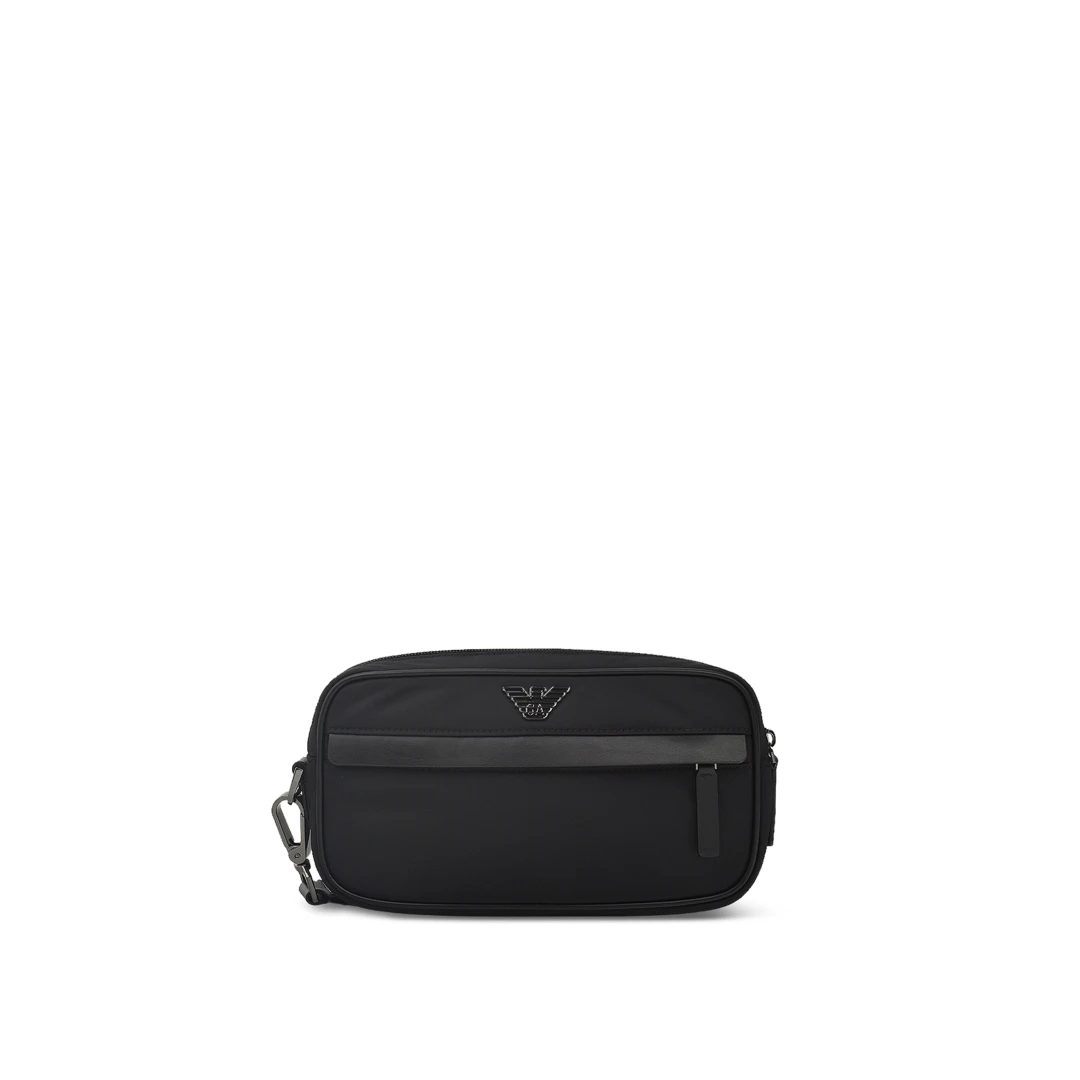 EMPORIO ARMANI Small Eagle Logo Nylon Washbag With Zip Pocket