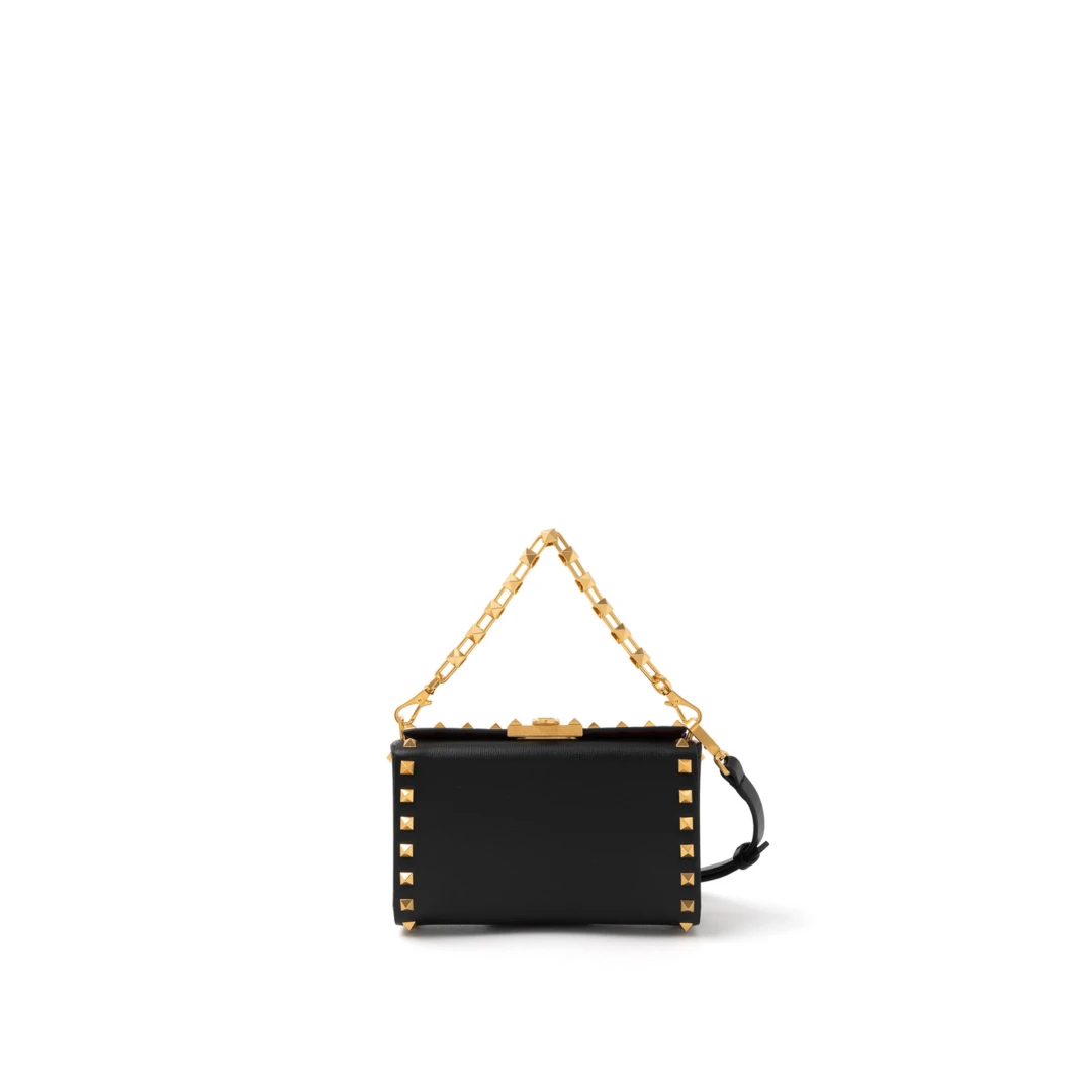 VALENTINO Rockstud Alcove Clutch Grained