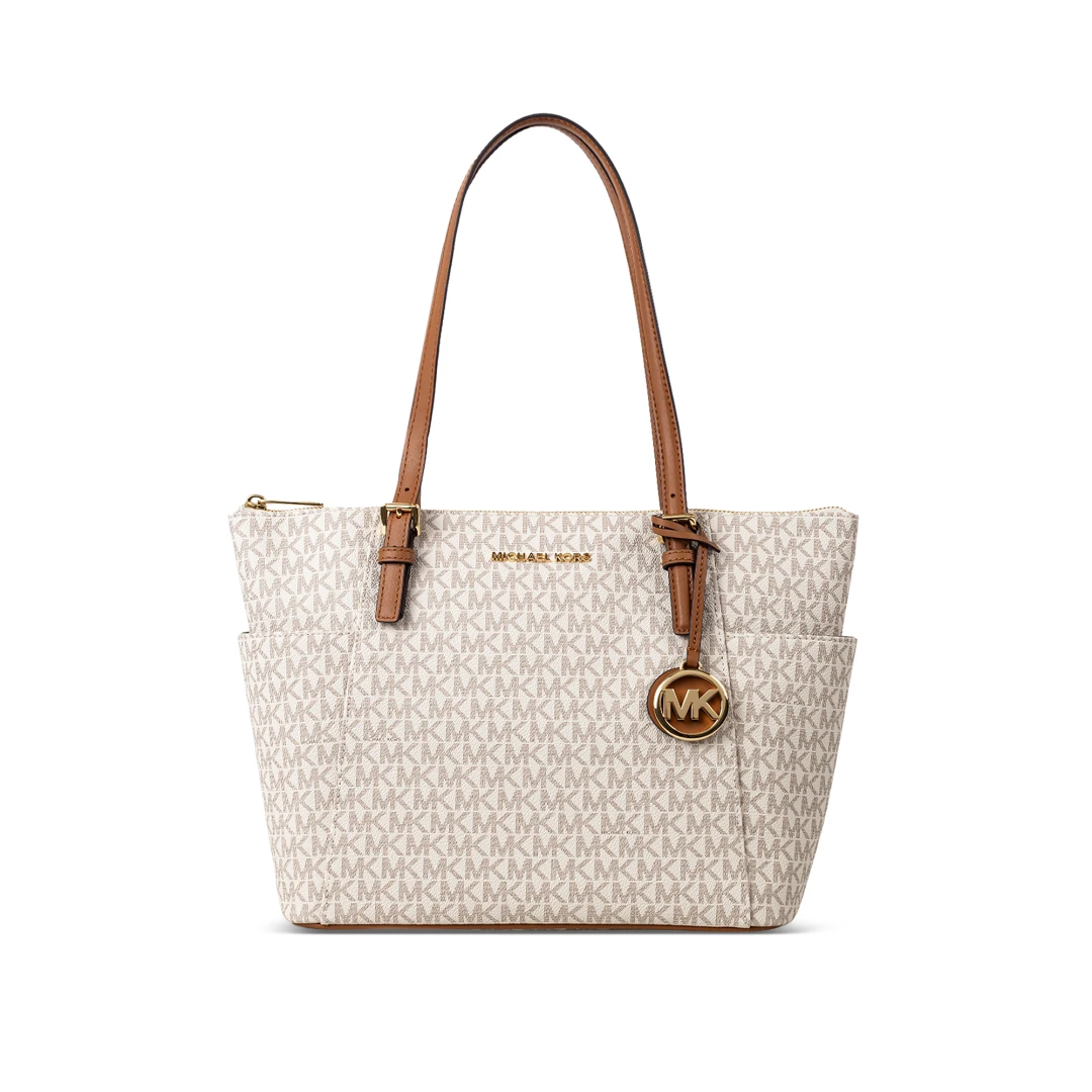 MICHAEL KORS Jet Set Monogram Logo Tote Bag