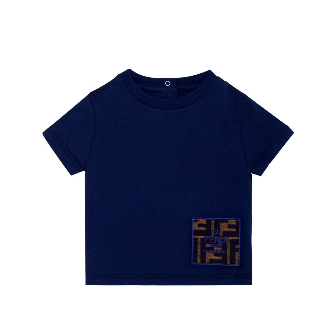 FENDI FF Logo Patch Baby Tshirt