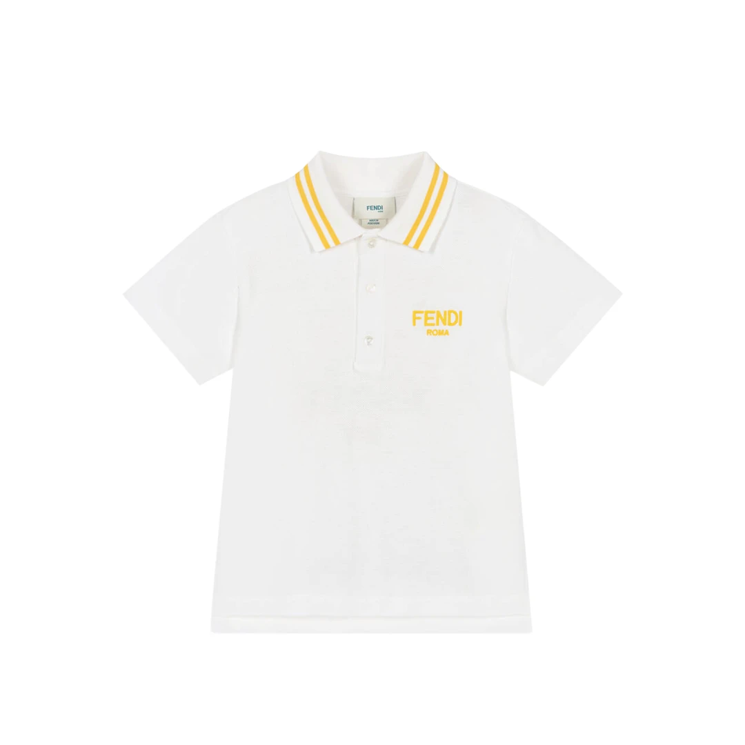FENDI Embroidered Logo Polo Shirt