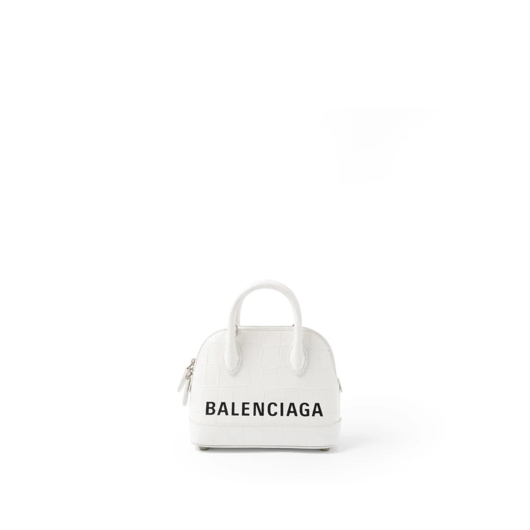 BALENCIAGA Ville XS Croc Stamp Leather