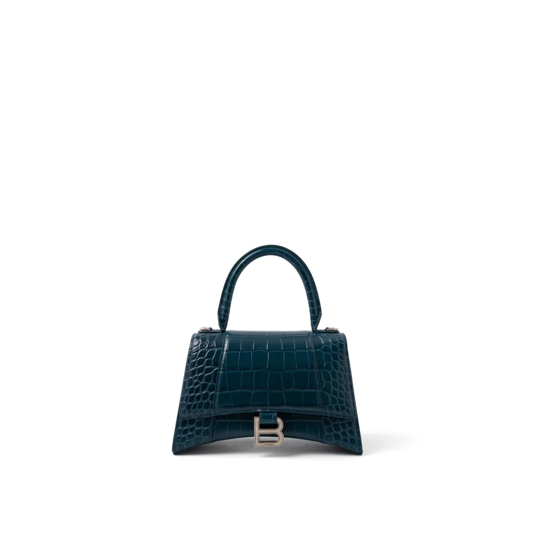BALENCIAGA Hourglass Small Croc Stamp Shw