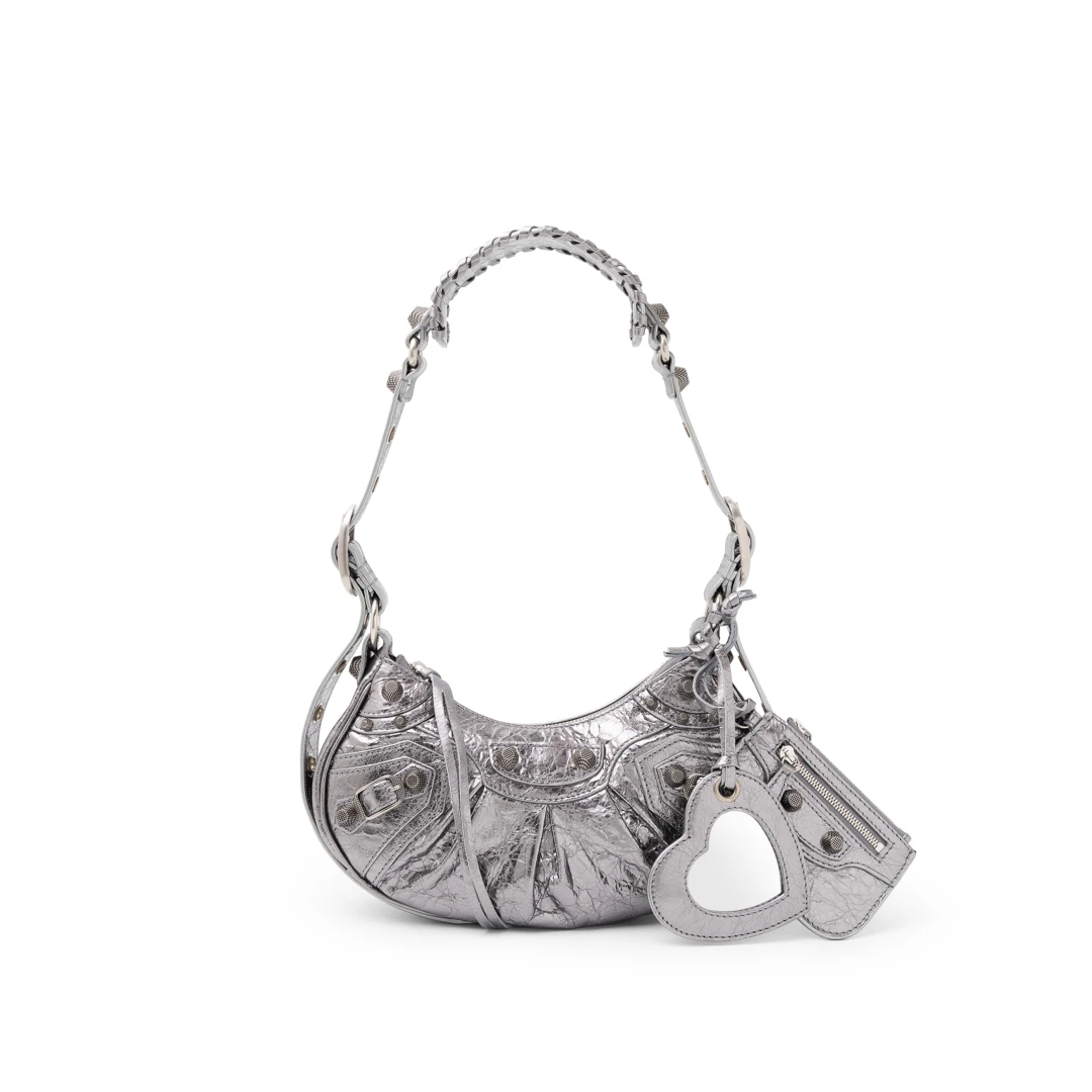 BALENCIAGA Le Cagole XS Shoulder Bag Metallized Leather