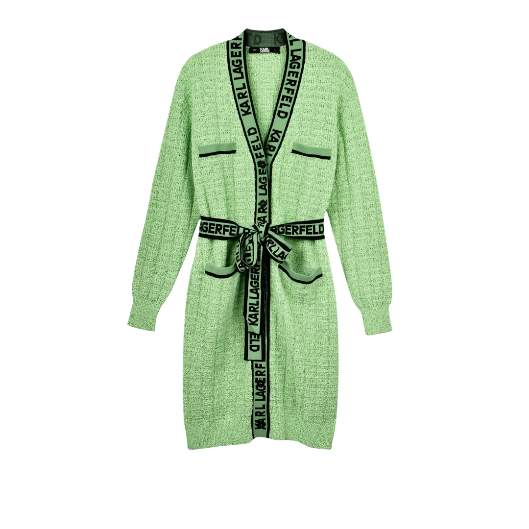 KARL LAGERFELD Feminine Boucle Cardigan With Logo