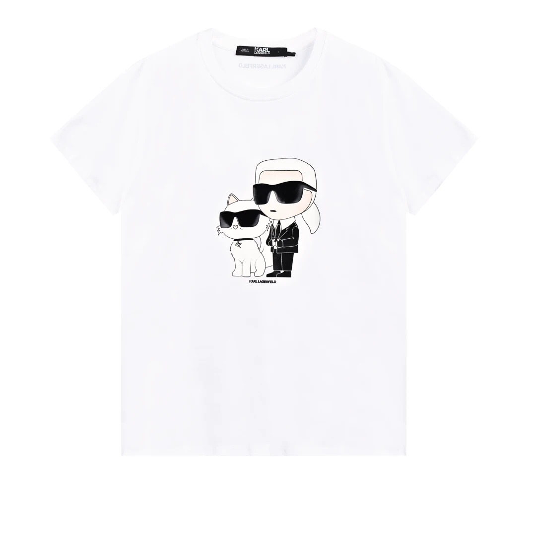 KARL LAGERFELD Ikonik 2.0 Karl & Choupette Tshirt