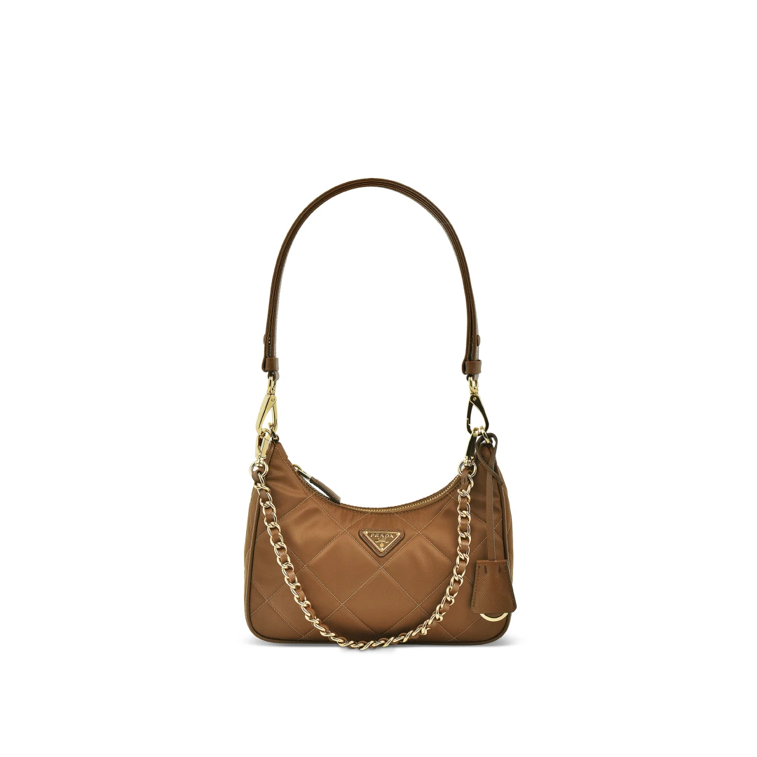 PRADA Re-edition 1995 Chaine Mini Re-nylon Bag With Chain