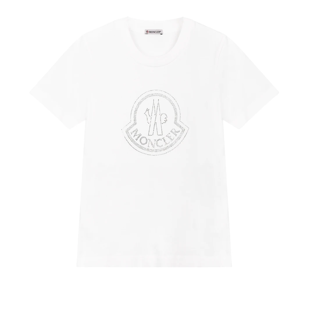 MONCLER Crystal Logo Tshirt