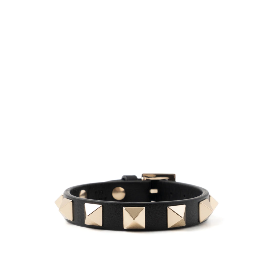 VALENTINO Rockstud Bracelet Leather Ghw
