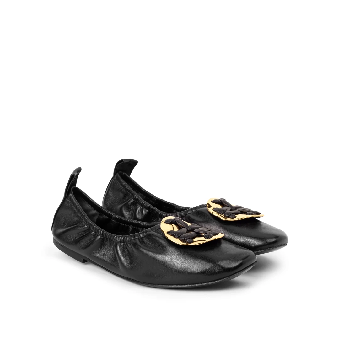 TORY BURCH Woven Double T Ballet