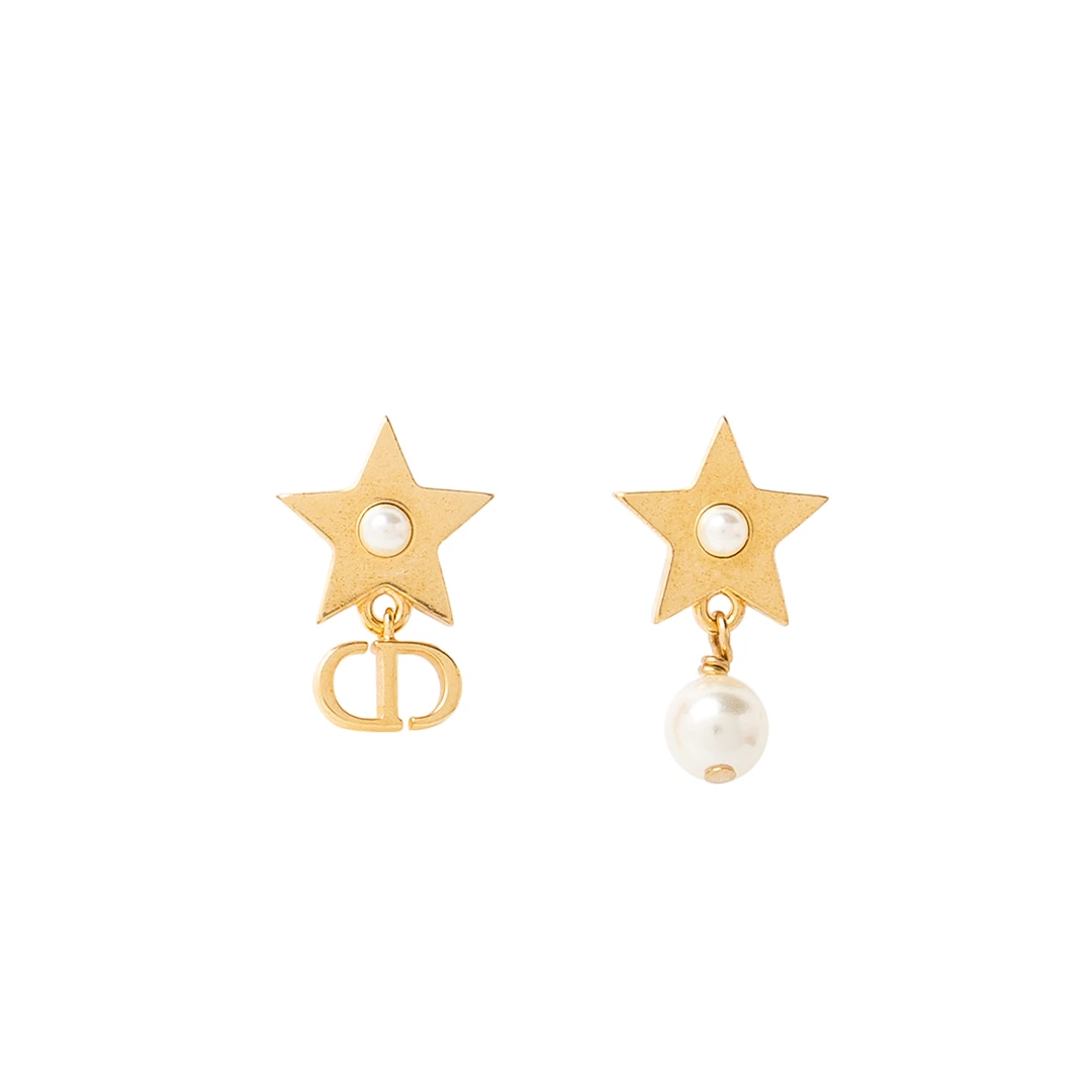 CHRISTIAN DIOR Lucky Dior Earrings With Pearls