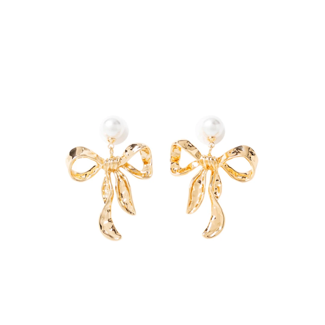 SELF-PORTRAIT Mottled Bow Earrings