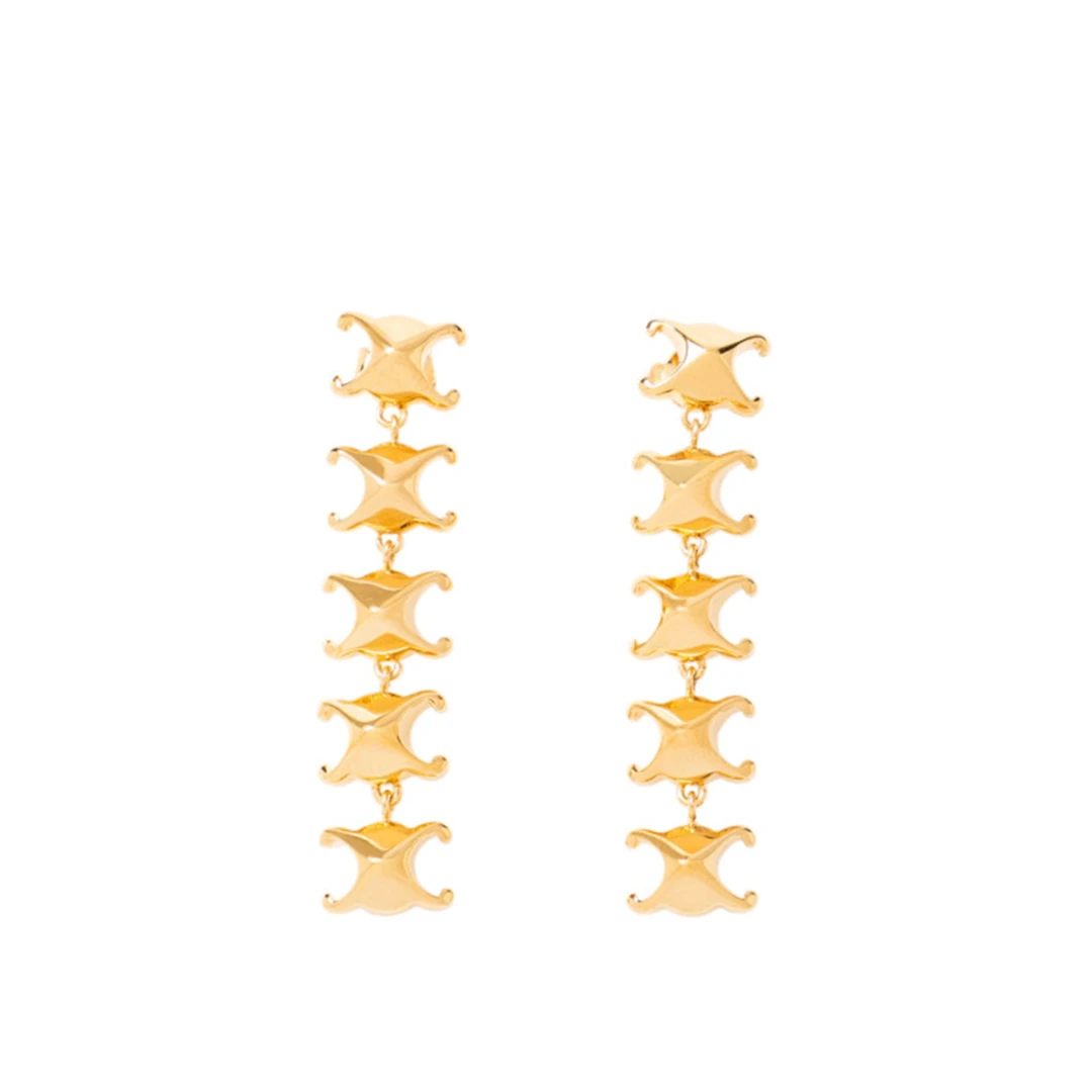 CELINE Triomphe Stud Long Earrings