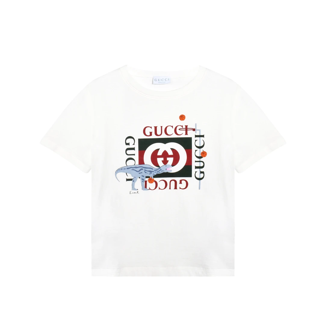 GUCCI Interlocking G And Dinosaur Print Tshirt