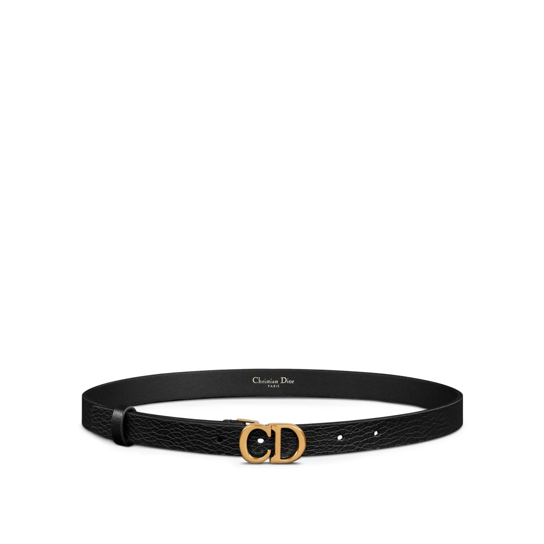 CHRISTIAN DIOR Saddle Belt 20mm Grained Leather
