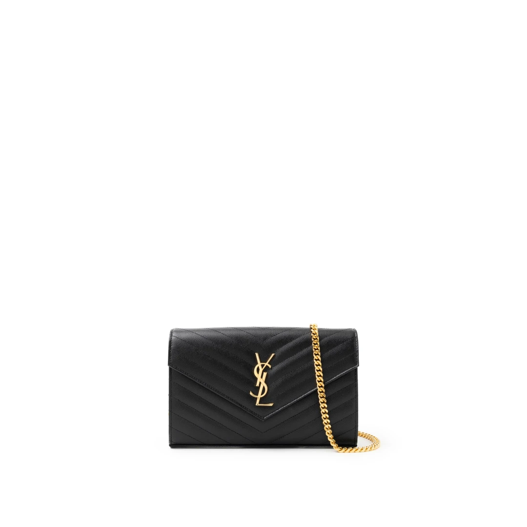 SAINT LAURENT Monogramme Wallet On Chain 22cm Ghw