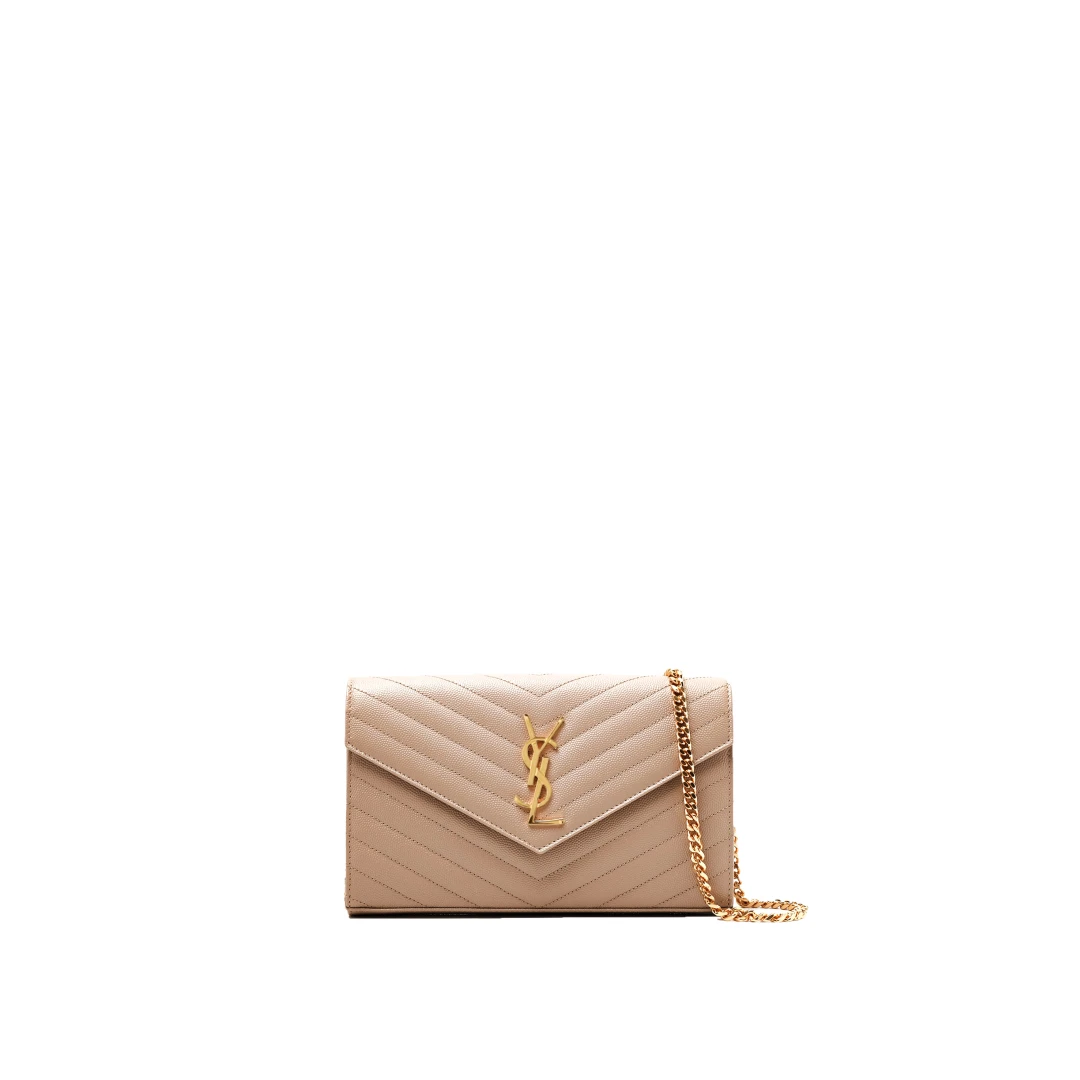 SAINT LAURENT Monogramme Wallet On Chain 22cm Ghw