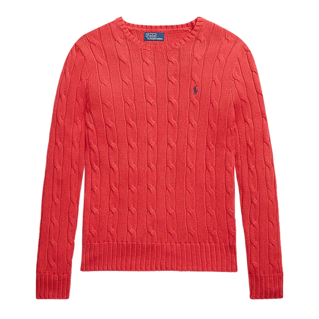 POLO RALPH LAUREN Cable Knit Crewneck Sweater Cotton