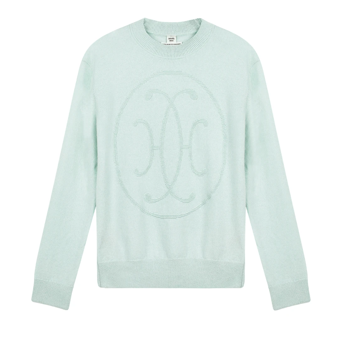 HERMES Cashmere H Lift Long Sleeve Sweater