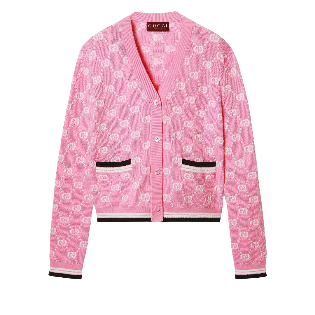 GUCCI GG Supreme Intarsia Cardigan
